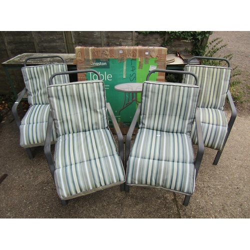 1000 - GARDEN TABLE AND FOUR CHAIRS