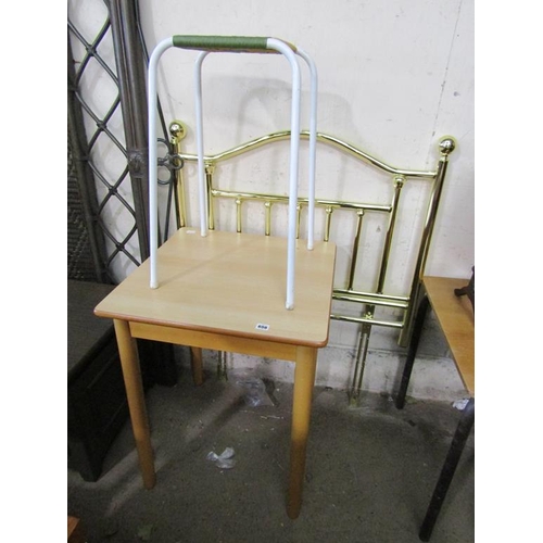 656 - TABLE, STOOL, HEADBOARD