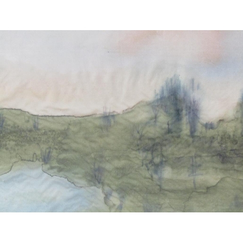 1135 - S CHAIFAN - ABSTRACT LANDSCAPE, WATERCOLOUR, F/G, 26CM X 40CM