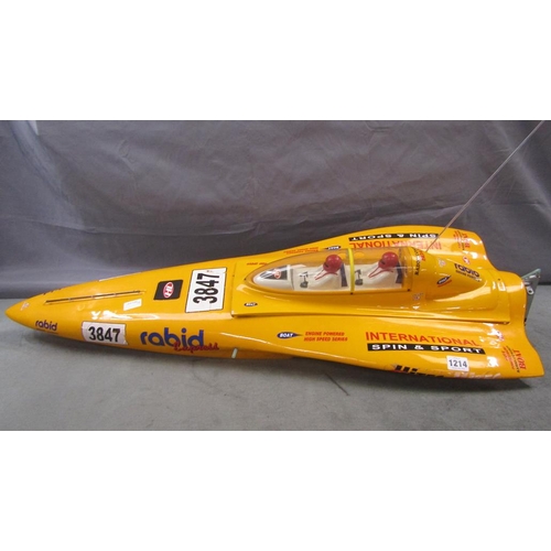 1214 - RADIO CONTROLLED POWER RACING BOAT, 98CM L