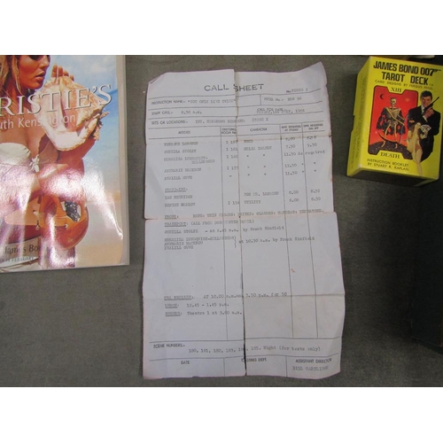 1255 - QTY OF FILM CALL SHEETS, MAGAZINES, BOOKS & EPHEMERA