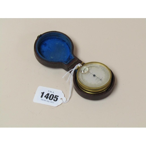 1405 - NORRIS COMPENSATED POCKET BAROMETER OR AUTOMETER IN ORIGINAL CASE