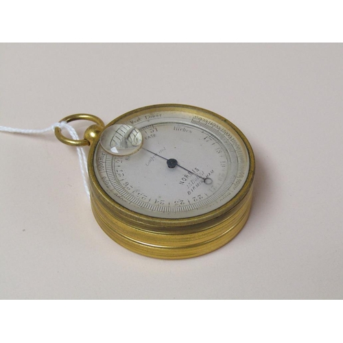 1405 - NORRIS COMPENSATED POCKET BAROMETER OR AUTOMETER IN ORIGINAL CASE