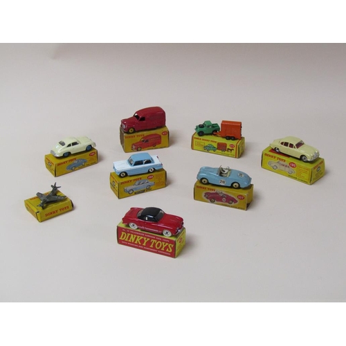 1412 - COLLECTION OF EIGHT BOXED DIECAST VEHICLES - DINKY TOYS TO INCL A JAGUAR 3.4 SALOON