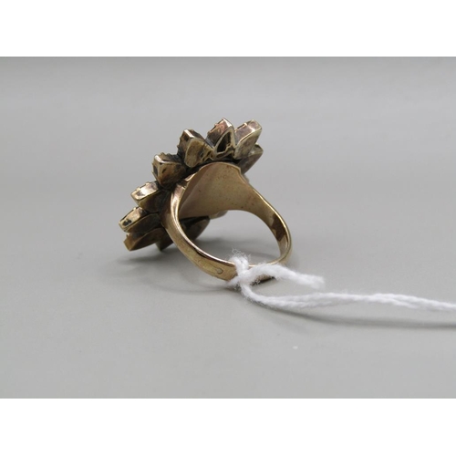 1443 - 9ct GOLD MEMORIAM RING SIZE N