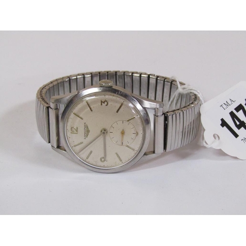 1471 - LONGINES STAINLESS STEEL GENTS WATCH