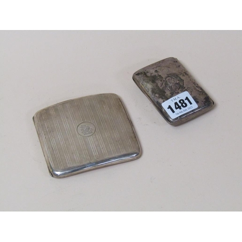 1481 - TWO SILVER CIGARETTE CASES