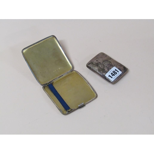 1481 - TWO SILVER CIGARETTE CASES