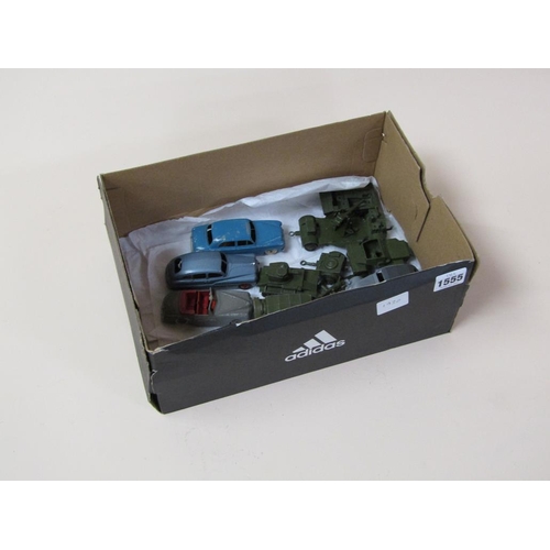 1555 - COLLECTION OF DINKY AND OTHER MILITARY VEHICLES