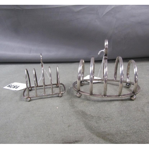 1575 - TWO SILVER TOAST RACKS