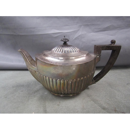 1579 - SILVER HALF LOBED TEAPOT 15.9oz