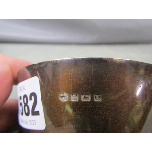 1582 - SILVER BOWL TOGETHER WITH FORK AND SPOON