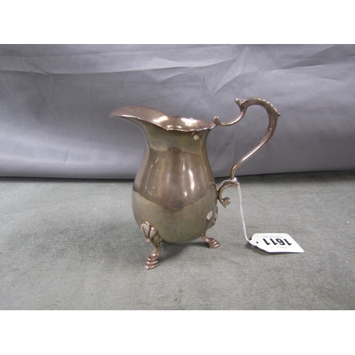 1611 - MAPPIN & WEBB SILVER CREAM JUG, 7.8ozt