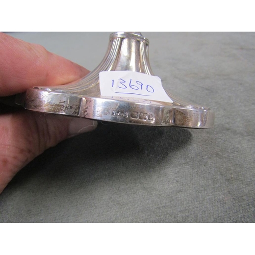 1614 - SILVER CASED SQUAT CANDLESTICK