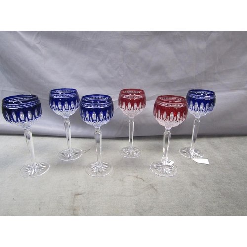 1678 - SET OF WATERFORD CRYSTAL WINE GLASSES, 22CM H