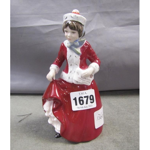 1679 - ROYAL DOULTON FIGURINE - BEST WISHES, 15CM H