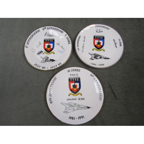 1686 - W BATES & CO ANNIVERSARY PLATES - RAF, 20CM DIAM