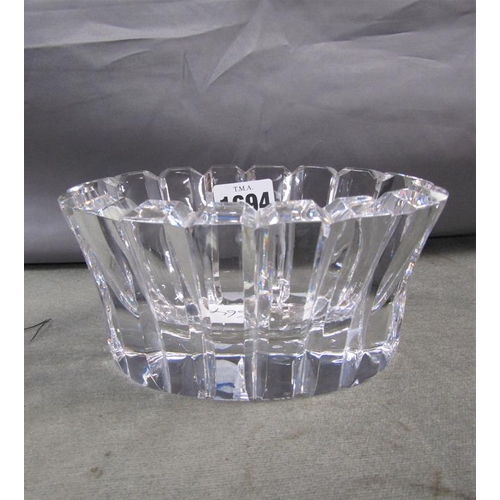 1694 - ORREFORS CRYSTAL BOWL, 9CMH