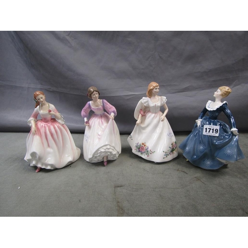 1719 - FOUR ROYAL DOULTON FIGURINES - LARGEST 20CM H