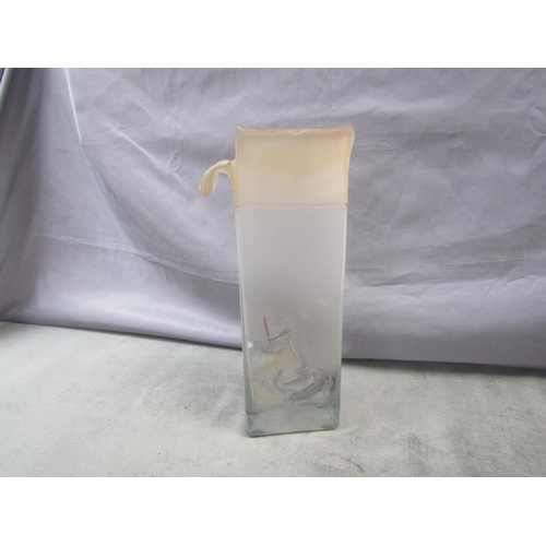 1748 - ION TAMAIAN ART GLASS VASE, 38CM H