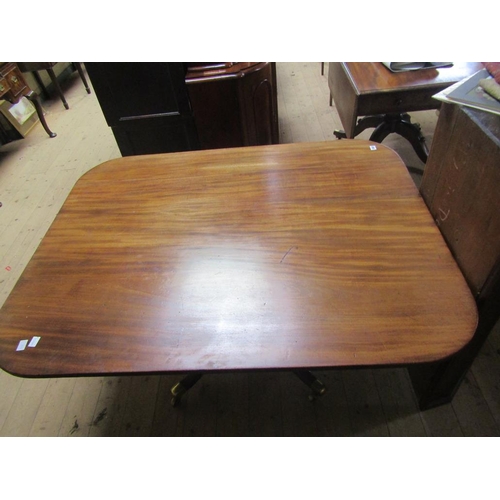 1861 - LATE GEORGIAN MAHOGANY PEDESTAL BREAKFAST TABLE - TABLE TOP 106 x 140 cms