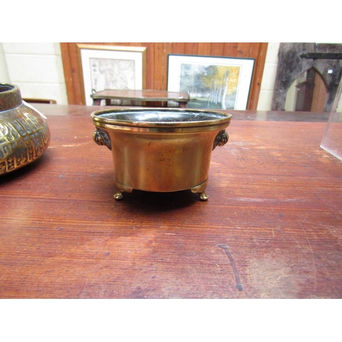 1348A - TWO EARLY ORIENTAL BRASS POTS