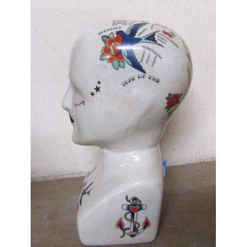 26 - TATTOO PHRENOLOGY STYLE HEAD