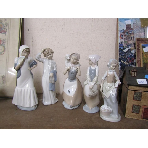 60 - COLLECTION OF LLADRO AND NAO FIGURES