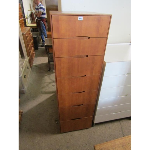 573 - HEALS SEVEN DRAWER PEDESTAL CHEST