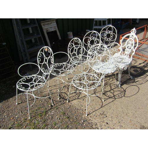 951 - COLLECTION OF METAL GARDEN CHAIRS