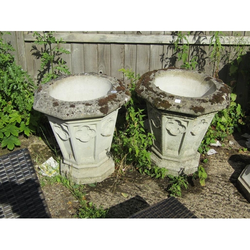 953 - TWO LARGE GARDEN URNS