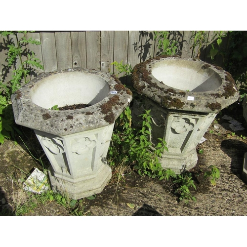 953 - TWO LARGE GARDEN URNS