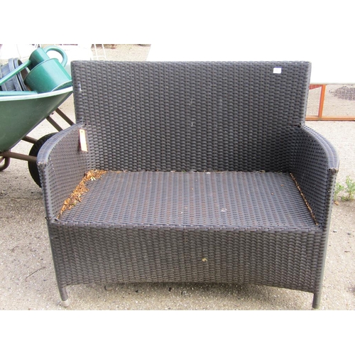 959A - RATTAN TWO SEATER SETTEE