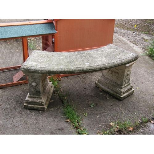 971 - CONCRETE GARDEN BENCH