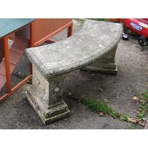 971 - CONCRETE GARDEN BENCH