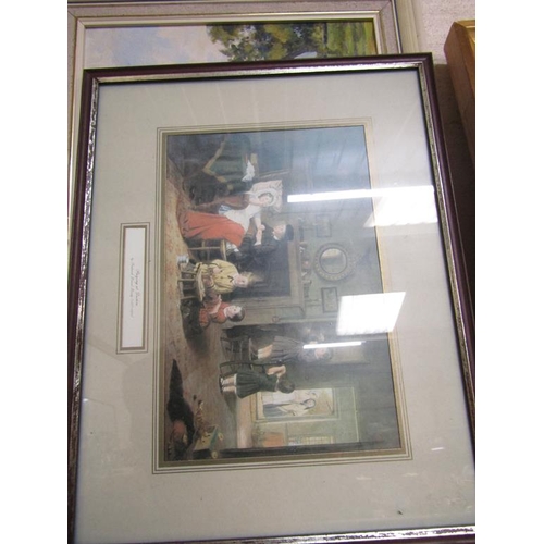 168 - COLLECTION OF FRAMED PRINTS; OIL