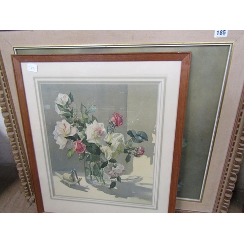 185 - FRAMED WATERCOLOURS AND PRINTS