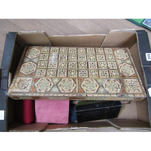 359 - QTY OF BOXES - JEWELLERY BOXES ETC