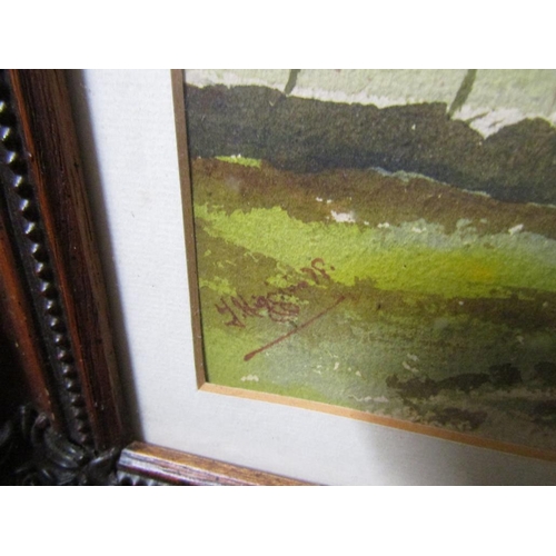 394 - TWO FRAMED WATERCOLOURS - LANDSCAPES