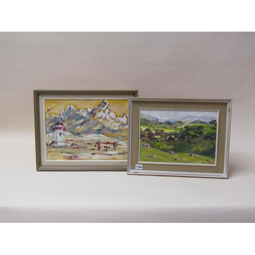 1103 - RICHARD NEVILLE - THREE PAINTINGS - TWO OIL ON BOARD, HIMALAYAN REGION & ONE WATERCOLOUR