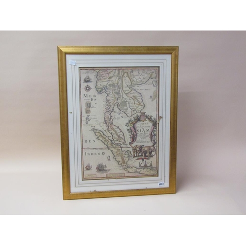 1123 - REPRODUCTION MAP OF SIAN, F/G, 60CM X 40CM