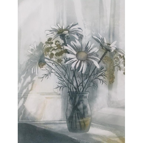 1137 - ANNETTE JOHNSON - SUMMER WINDOW, LIMITED EDITION COLOURED PRINT 33/150, SIGNED IN PENCIL, 56CM X 33C... 