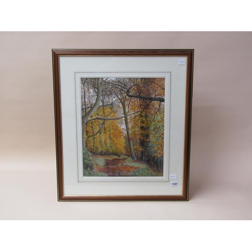 1147 - RONALD C SALVESEN - AUTUMN SPLENDOR, SIGNED IN MONO 'S-04', PASTEL, F/G, 50CM X 40CM