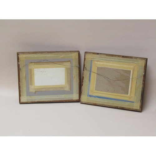 1154 - GORDAN DAVEY - PAIR, LANDSCAPE WITH CHURCHES AND RIVER, SIGNED WATERCOLOURS, F/G, EACH 10CM X 14CM