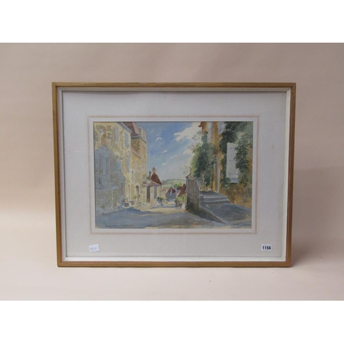 1156 - GORDAN DAVEY - DORDOGNE, WATERCOLOUR, TITLED, SIGNED, F/G, 35CM X 49CM