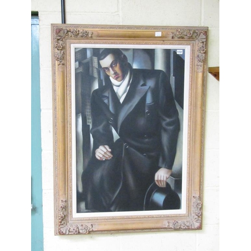 1157 - DON PENN - PORTRAIT OF A SUSPICIOUS GENTLEMAN, SIGNED OIL ON CANVAS, FRAMED, 90CM X 60CM