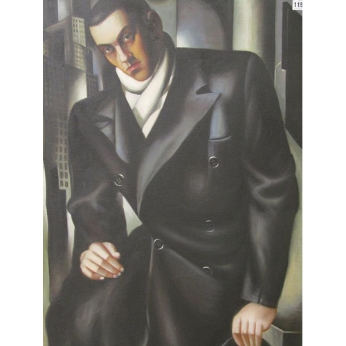 1157 - DON PENN - PORTRAIT OF A SUSPICIOUS GENTLEMAN, SIGNED OIL ON CANVAS, FRAMED, 90CM X 60CM