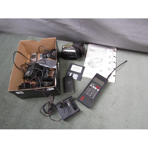 1220 - PANASONIC DIGITAL VIDEO CAMERA; OLD MOBILE PHONES AND ACCESSORIES