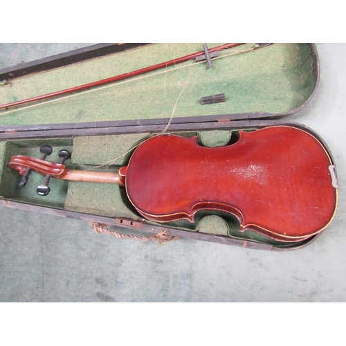 1281 - VIOLIN AND BOW IN CASE