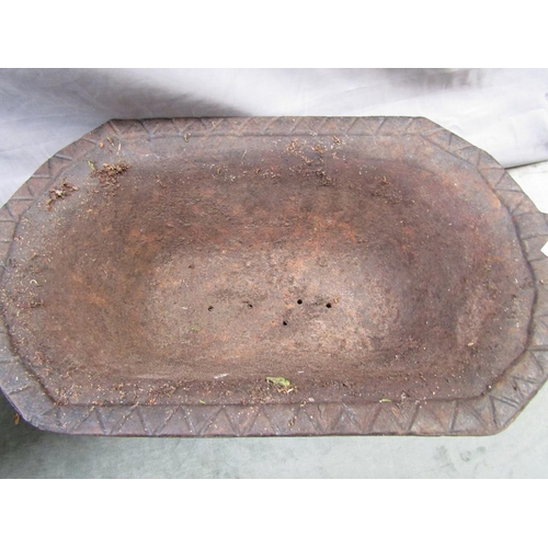 1294 - PAIR OF VICTORIAN CAST IRON GARDEN TROUGHS , EACH 60CM W